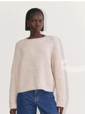 Everlane Fisherman Crew in Cloud - Heather Oat